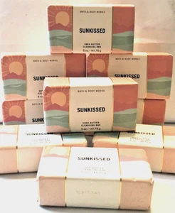 SUNKISSED SHEA BUTTER CLEANSING BARS Bath Body Works 5 oz X 9 ORANGE BLOSSOM - Picture 1 of 3