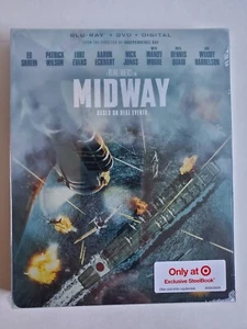MIDWAY STEELBOOK (Blu-Ray + DVD + Digital) Target Exclusive w/ Plastic Slipcover - Picture 1 of 7