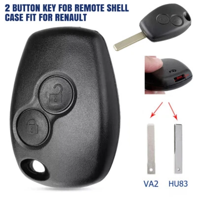2 Button Key Fob Case Shell For Dacia Duster Logan Sandero Renault Modus Clio - Image 1 of 4