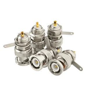 20pcs BNC Plug Male bulkhead Solder cup RF Adapter for Antennas Ham Radio Camera - Zdjęcie 1 z 6