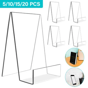5-20Pack Acrylic Book Stands for Display Clear Easel Book Stand 2.95x3.54x4.13in - Picture 1 of 20