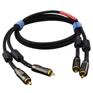 Pair 4N OFC Copper Hi-end Audio RCA Cable Male to Male Signal Interconnect Wire  - Picture 1 of 8