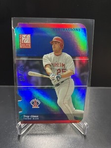 TROY GLAUS 2003 Donruss Elite Aspirations Blue Die-cut Angels Baseball #6 /75 🔥