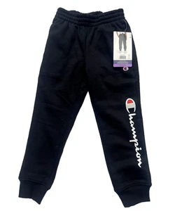 New Champion Boys Jogger Pants Black size XS 5/6 S 7/8 - Picture 1 of 5