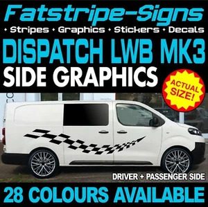 para adaptarse a CITROEN DISPATCH MK3 LWB L2 GRÁFICOS PEGATINAS CALCOMANÍAS RAYAS FURGONETA CÁMPER - Imagen 1 de 2