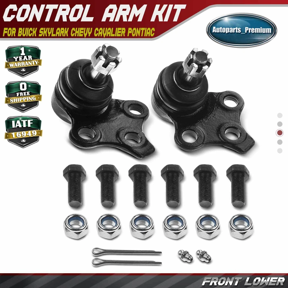 2pcs Front Lower Ball Joint Set for Buick Skylark 1986-1998 Chevrolet Oldsmobile - Image 1 of 4
