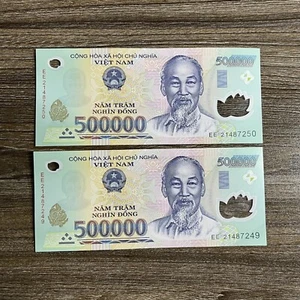 1,000,000 VND (2x500,000) 1 MILLION VIETNAMESE DONG, VIETNAM MONEY & CURRENCY - Picture 1 of 3