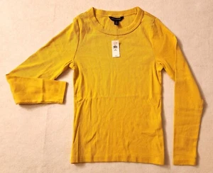 NEW Banana Republic Long Sleeve Tee, Color Yellow, M (Petite) Unisex, & Teens - Picture 1 of 6