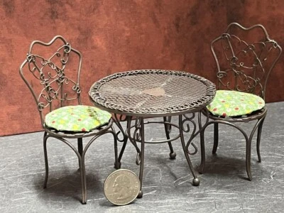 Juego de mesa de patio miniatura para casa de muñecas Reutter escala 1:12 pulgadas E19 Dollys Gallery Foto 1 de 3