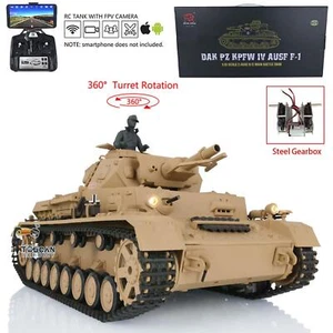 Henglong 1/16 FPV 7.0 Panzer IV F RTR RC Tank 3858 BB 360°Turret Steel Gearbox - Picture 1 of 12