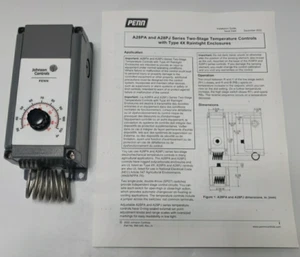 A28PA-2 JOHNSON CONTROLS TEMPERATURE 2-STAGE THERMOSTAT-New without box - Picture 1 of 8