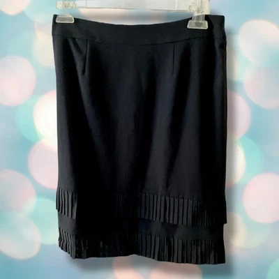 Alfani Women’s Black Ruffled Pleated Pencil Skirt Size 16 - Image 1 of 4