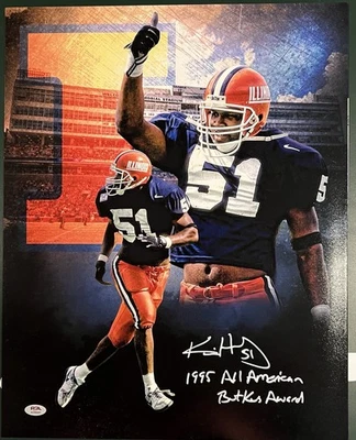 KEVIN HARDY Signed Autographed Auto 16x20 Photo Illinois Fighting Illini PSA/DNA - Image 1 of 3