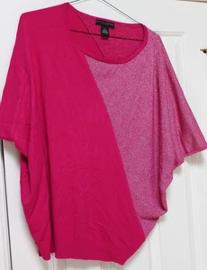 New Grace Elements Embellished Glitter/Shine/PinkTunic Blouse 3/4 Sleeve Size 3X - Picture 1 of 2