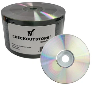 Grado A 52x CD-R 80min 700MB argento lucido (shrink wrap) lotto - Foto 1 di 2