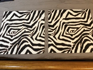LOT of 2 BARCLAY BUTERA Zebra Stripe Linen Sham Pillow Covers 30" x 30 1/2" - Picture 1 of 11