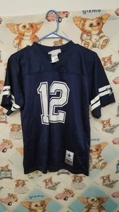 Maglia Dallas Cowboys #12 blu navy giocatori NFL abbigliamento autentico gioventù L - Foto 1 di 6