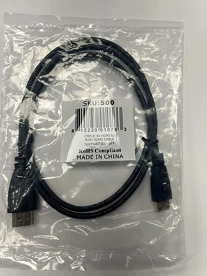 4K HDMI to Mini HDMI Cable - 3ft - New in Bag - Image 1 of 3