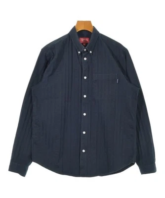 Supreme повседневные рубашки темно-синий (полосатый узор) M 2200625132041 - Изображение 1 из 4