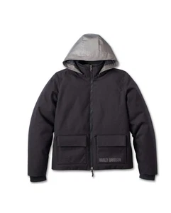 Chaqueta de montar Harley Davidson Puffer para mujer negra mediana nueva con etiquetas - Imagen 1 de 6