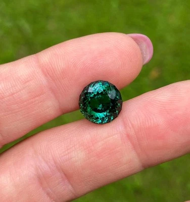 Tourmaline Bluish Green 6.17Ct natural gemstone, Round cut, Afghanistan - Image 1 of 4