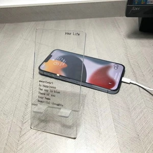 Transparent Cell Phone Holder Acrylic Display Stand Clear Phone Rack Stand - Picture 1 of 12