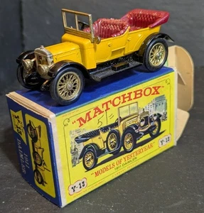 Models of Yesteryear Y-13/2; 1911 Daimler Type A12; Yellow, Red Seats - Picture 1 of 4
