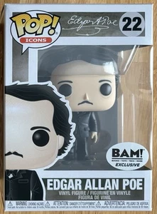 Funko Pop! Icons 22 BAM! Exclusive Edgar Allen Poe w/Raven, New In Unopened Box - Picture 1 of 7
