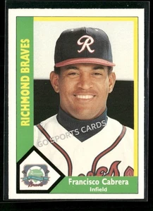 CMC 1990 AAA/ProCards A & AA Francisco Cabrera #289 radiocontrol novato DR - Imagen 1 de 2