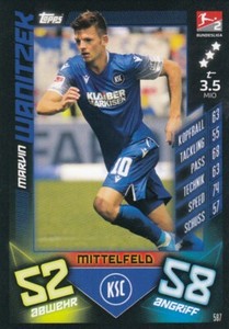 Match Attax Action 19/20 2019 20202 - 587 Marvin Wanitzek Base Card