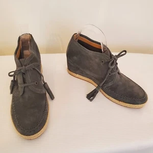 Crown Vintage Mac Suede Booties Hidden Wedge Heel Women’s Size 8.5M Gray New - Picture 1 of 12