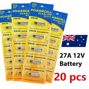 20pcs 27A 12V MN27 LR27A A27 L828 V27GA Alkaline Battery Garage Car Remote Alarm - Picture 1 of 3