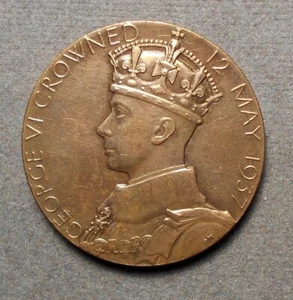 Großbritannien: Offizielle Krönungsmedaille - Georg VI. gekrönt 12. Mai 1937 (Büste) - Bild 1 von 2