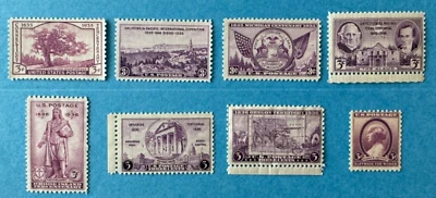 US Stamps Scott 772 773 775 776 777 782 783 and 784 singles Mint No Hinge Fresh - Image 1 of 4
