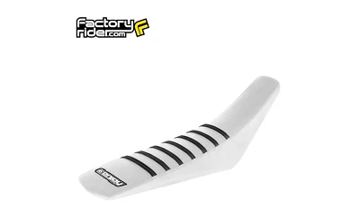 Yamaha YZF 250 450 2006 2007 2008 2009 pinza cubierta de asiento blanco/negro costillas #82 Foto 1 de 4