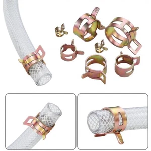 10/100x abrazaderas de resorte de manguera 6-22 mm sujetador combustible línea de agua tubería clips de tubo de aire - Imagen 1 de 10