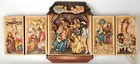 Krippe Krippen-Bild, Flügelaltar, holz.geschnitztes Gemälde Relief
