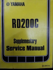 Yamaha RD200C Supplementary Service Manual LIT-11616-00-12 OMB4 - Picture 1 of 2