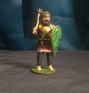 Niena tin painted Russian knight with mace and shield