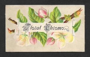 Viktorianische Ära leere Produktverkaufskarte - Floral Chromo - Ende 1800er - Bild 1 von 2