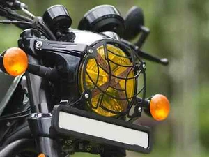 Apto para escopeta Royal Enfield 650 "parrilla de faros, negro" - Imagen 1 de 3