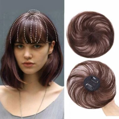 100% Human Hair Toupee Topper Piece Thin Clip in Top Hairpiece Wiglet for Women - Image 1 of 4