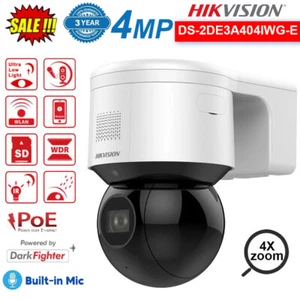 Hikvision DS-2DE3A404IWG-E 4 MP 4x Zoom IR Mini PTZ IP Camera Audio Visual Alarm - Picture 1 of 17