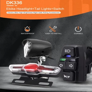 36V-48V E-Bike Headlight +Tail Light Taillight Bracket DK336 Switch Turn Signal - Bild 1 von 23