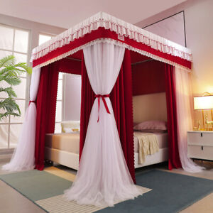 Bed Curtain Double Pole Bunk Bed Curtain Mosquito Net Shading Warm Bed Curtains