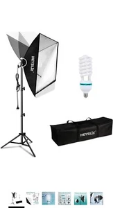 Photography Lighting Kit 50x70cm, Studio Light with 150W 5500K Daylight Bulb - Picture 1 of 6