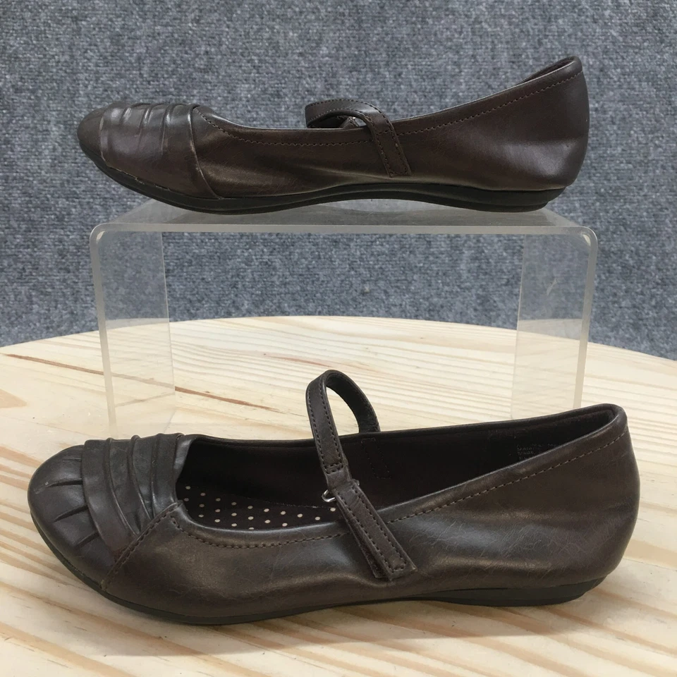 American Eagle Shoes Youth 13 Mary Jane Brown Faux Leather Comfort Hook & Loop - Image 1 of 4