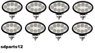 8X 24W LED Luce Lavoro Ovale Inondazione Faro Barca Camion Fuoristrada 12V 24V - Immagine 1 di 4