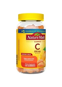 Nature Made Vitamin C 250 mg Per Serving Gummies, Dietary Supplement, 120 Count - Picture 1 of 1