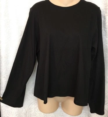 Camiseta Helmet Lang Negra Top Espalda Abierta Manga Larga Talla X- Pequeña Nueva con Etiquetas $175 Foto 1 de 4